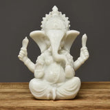 Estatua de elefante de Buda Ganesha de arenisca hecha a mano, escultura, figura para decoración del hogar y la sala de estar.