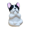 Sitting Figurine Meditation Dog Sculpture Sitting Pug Puppy Yoga Meditation Dog Ornaments Sculptures for Indoor Outdoor Garden