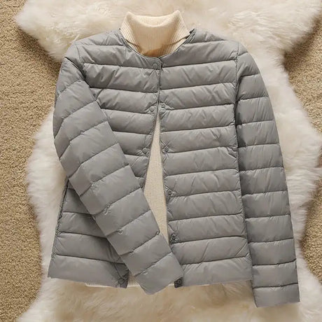 9 Color Women Puffer Jackets 90% Ultra Light Duck Down Women Matt Fabric Lightweight Coat Warm Female Windbreaker Parka - Lootquake