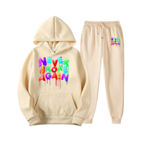 Youngboy Never Broke Again Hoodes 2PCS Sets Tracksuit Fashion Hip Hop Suit Sweatpants Men Women Hooded Sweatshirts Sport Pant - Lootquake
