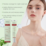 Crema CC Centella Asiática EelHope: Base hidratante y correctora para maquillaje nude, ilumina el cutis e hidrata.