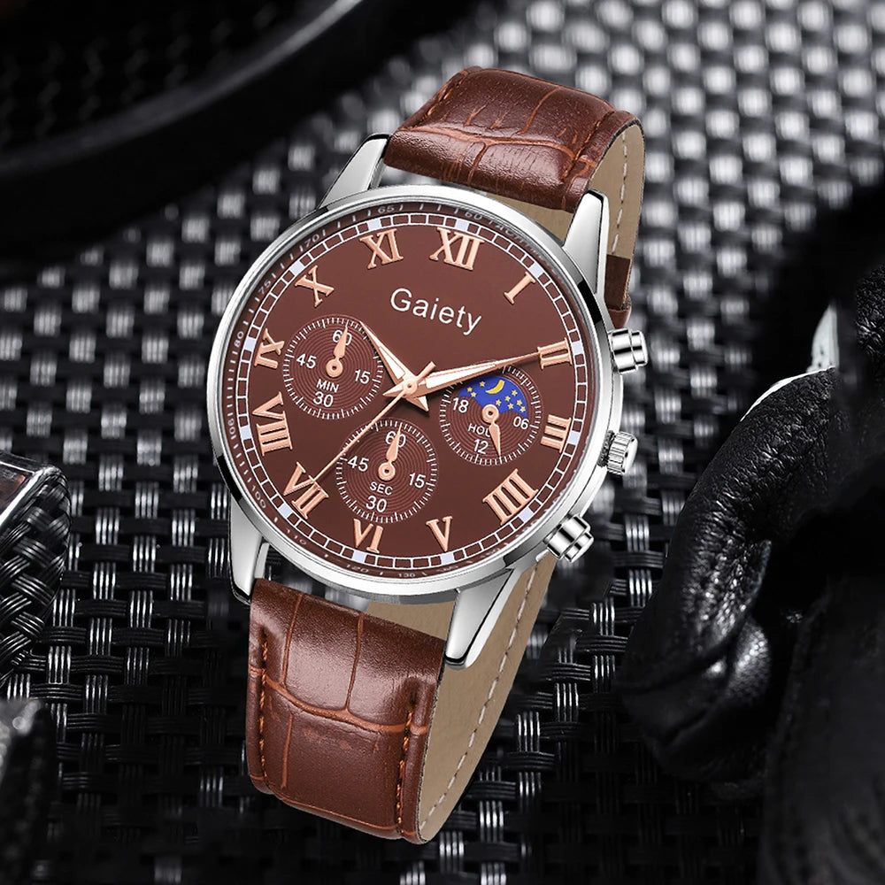 1pc Classic Roman Numeral Womens Watch - Stylish Solid Color Quartz Timepiece with Durable PU Leather Band - Elegant & Comfortab - Lootquake