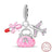S925 Sterling Silver Princess Golf Hamster Camera Travel Three Piece Set Charms Beads 3mm DIY Fine Jewelry Making - Lootquake