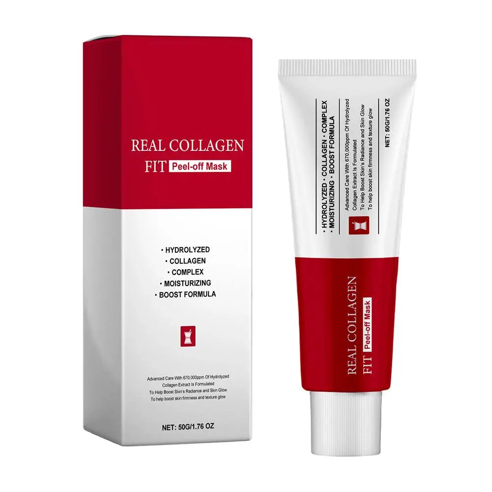 Collagen Peel-Off Mask Moisturizing Red Lacto Collagen Wrapping Mask Deep Cleaning Night Wrapping Facial Mask Elasticity Skin