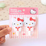 Juego de 2 ganchos adhesivos de pared Sanrio Hello Kitty con dibujos animados, resistentes y autoadhesivos, para cocina, baño, accesorios de almacenamiento para el hogar.