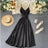 Neploe Vintage Print Holiday Long Dress Women High Waist Hip A Line Vestidos Summer 2025 New V Neck Sleeveless Camis Robe Slim - Lootquake