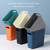 Large Trash Can without Cover Wastebasket Garbage Container Space-Saving Outdoor Bathroom Bedroom Kitchen Home Blue