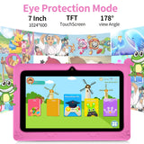 Tablette enfant BDF 7 pouces Google Learning Education Games Quad Core 4 Go RAM 64 Go ROM WiFi Bluetooth Double caméra