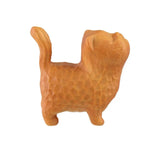 Cat Ornament Hand-carved Wooden Cat Statue Cute Tiny Cat Sculpture Creative Cartoon Animal Figurine Kids Gifts