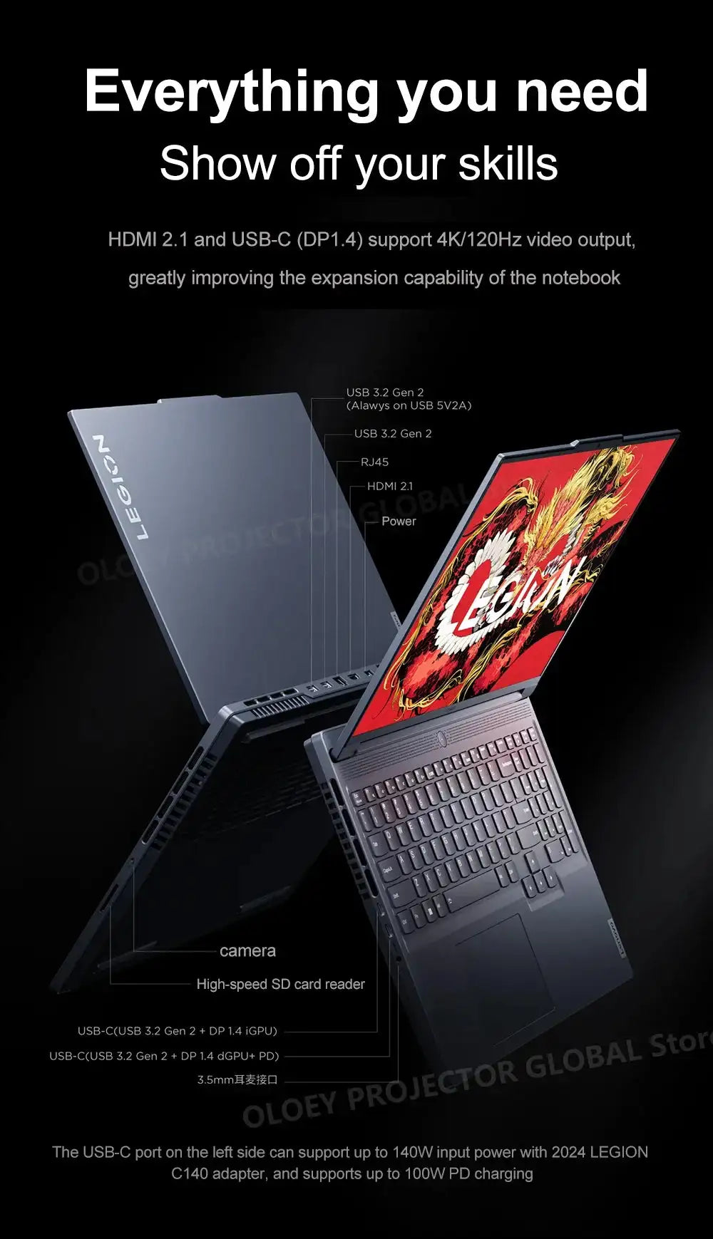 Lenovo LEGION R7000P 2024 Ryzen R7 8845H Geforce RTX4060 8GB 16G/32G RAM 1T SSD 16" 2.5K 165Hz Screen - Lootquake