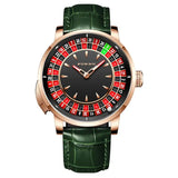 Pindu Player Gambling Series Men's Watch European Roulette Poker Game Fully Automatic Mechanical Sports Design Party Watch - Lootquake