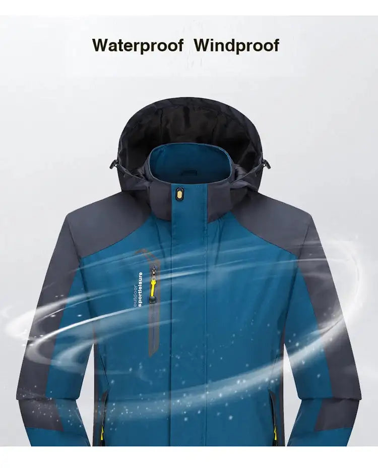 Men Autumn Jacket Camping Hiking Trekking Windbreaker Waterproof With Hood Spring Outdoor Sports Travel Climbing Coats - Lootquake