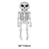 Halloween Theme Standing Balloon Pumpkin Haunted House Spider Cat Foil Balloon Happy Halloween Decor Supplies Kids Gifts