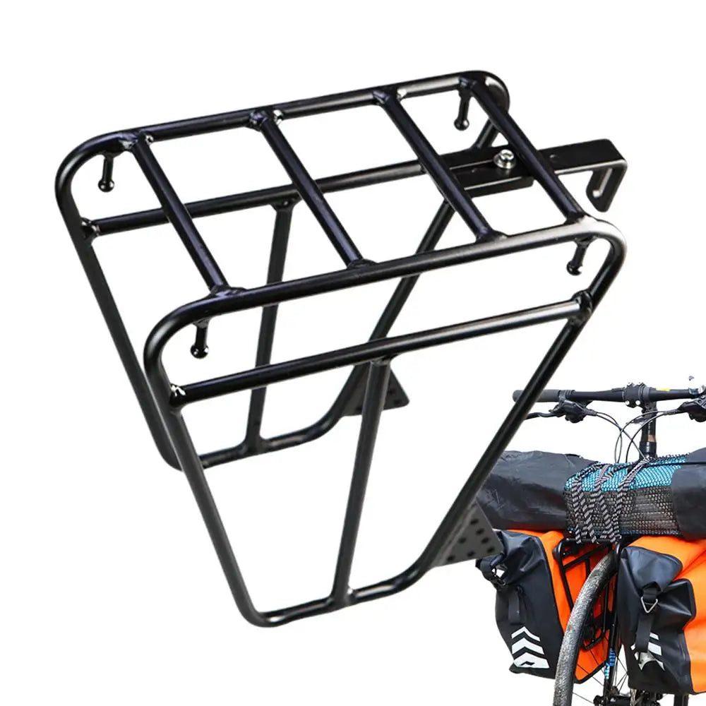 Cycling Cargo Rack Luggage Touring Carrier Racks Front Pannier Rack for Cycling Equipment Stand Footstock for Enhanced Stability