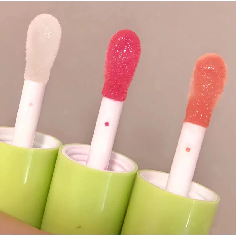 8 Colors Lip Gloss Plumping Lip Glaze Lip Balm Crystal Jelly Moisturizing Lip Oil Long Lasting Lipstick Transparent Lip Care