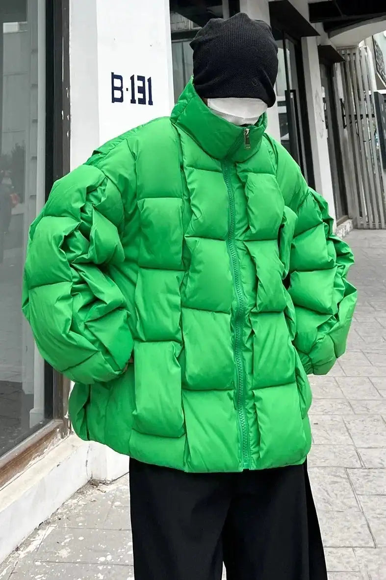 2023 Korean Fashion Thick Winter Jacket Men Parkas Jacket Men Outwear Coats Solid Stand Collar Windbreaker Cotton Padded Jacket - Lootquake
