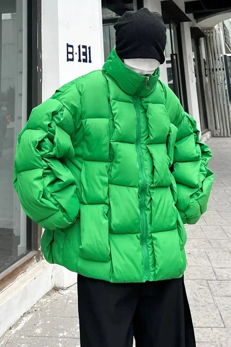 2023 Korean Fashion Thick Winter Jacket Men Parkas Jacket Men Outwear Coats Solid Stand Collar Windbreaker Cotton Padded Jacket - Lootquake