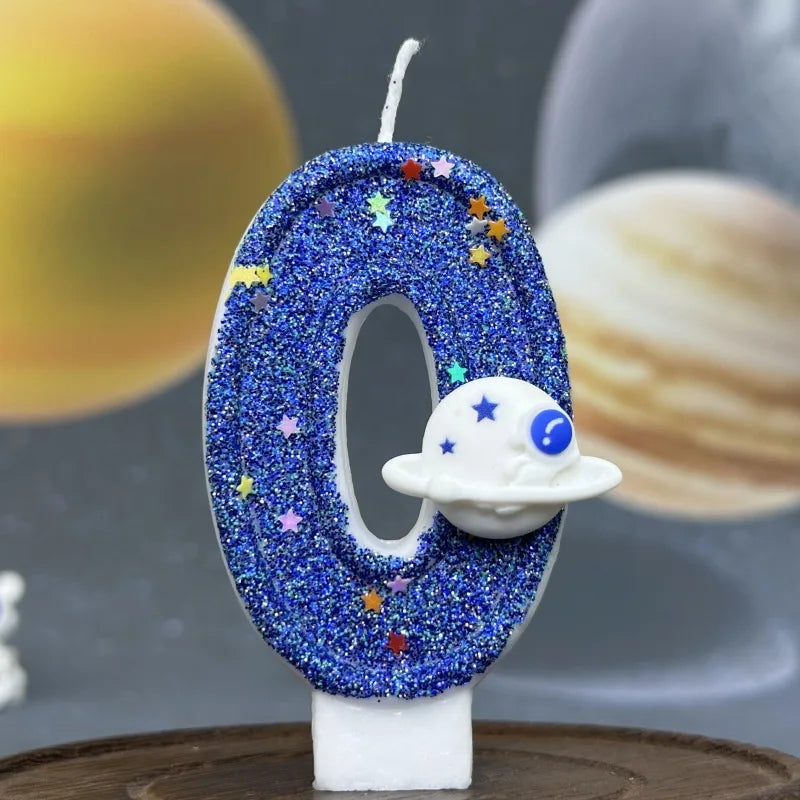 Vela con número, vela azul creativa para pastel de cumpleaños, para usar en fiestas de cumpleaños y decoración de bodas, día de la madre, graduación.