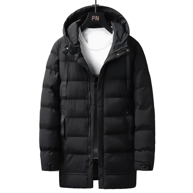 7xl Plus Size Padded Parkas Men Thick Warm Coats Solid Warm Cotton Long Coats Windbreaker Winter Outerwear 6xl Thermal Jacket - Lootquake