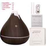 350ML USB aroma oil diffuser wood electric humidifier ultrasonic air humidifier mini aromatherapy LED light mist maker for home
