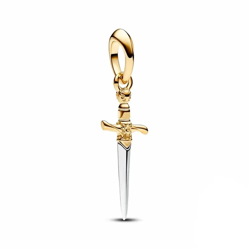 MINISO Charms de plata de ley 925 para pulseras originales de Harry Potter de 3 mm, colgantes para mujer, joyería DIY, regalos