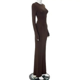 Nsauye Casual Basic Long Dress Women Holiday Autumn Winter Evening Birthday Party Night Club Sexy Elegant Dress Outfits 2024 - Lootquake