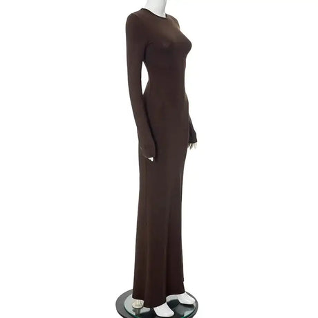Nsauye Casual Basic Long Dress Women Holiday Autumn Winter Evening Birthday Party Night Club Sexy Elegant Dress Outfits 2024 - Lootquake