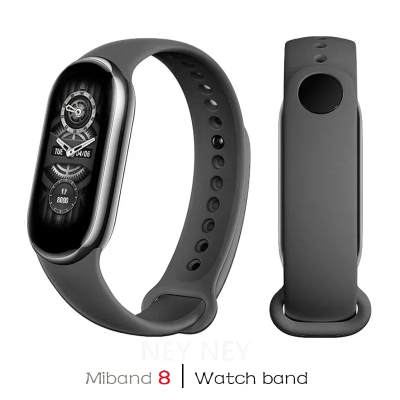 Correas deportivas para Xiaomi Mi Band 8-9 NFC, repuesto de pulsera de silicona Mi Band 9/8, resistente al agua, accesorios para Mi Band 9