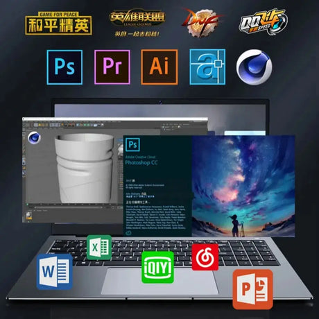 12th Gen i7 i5 15.6 Inch IPS Gaming Laptop i9 10880H i7 1260P NVIDIA MX550 2G NVMe Windows 11/10 Fingerprint Ultrabook Notebook - Lootquake