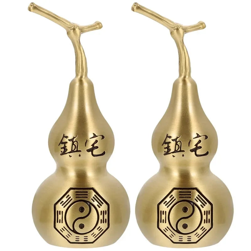 Gourd Craft Shui Feng Decor Statue Chinese Ornament Wealth Figurine Hu Lu Fengshui Desktop Lucky Sculpture