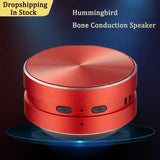Altavoz de conducción ósea 2025, compatible con Bluetooth, TWS, sonido estéreo inalámbrico, altavoz Hummingbird con radio FM, envío directo.