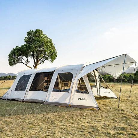 MOBI GARDEN Camping LS4 Tunnel Tent Living Shell Tent Large Blow Tent Invite Space Two Bedrooms - Lootquake