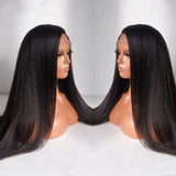 250% Density Light Yaki Straight 13x6 HD Lace Frontal Human Hair Wig