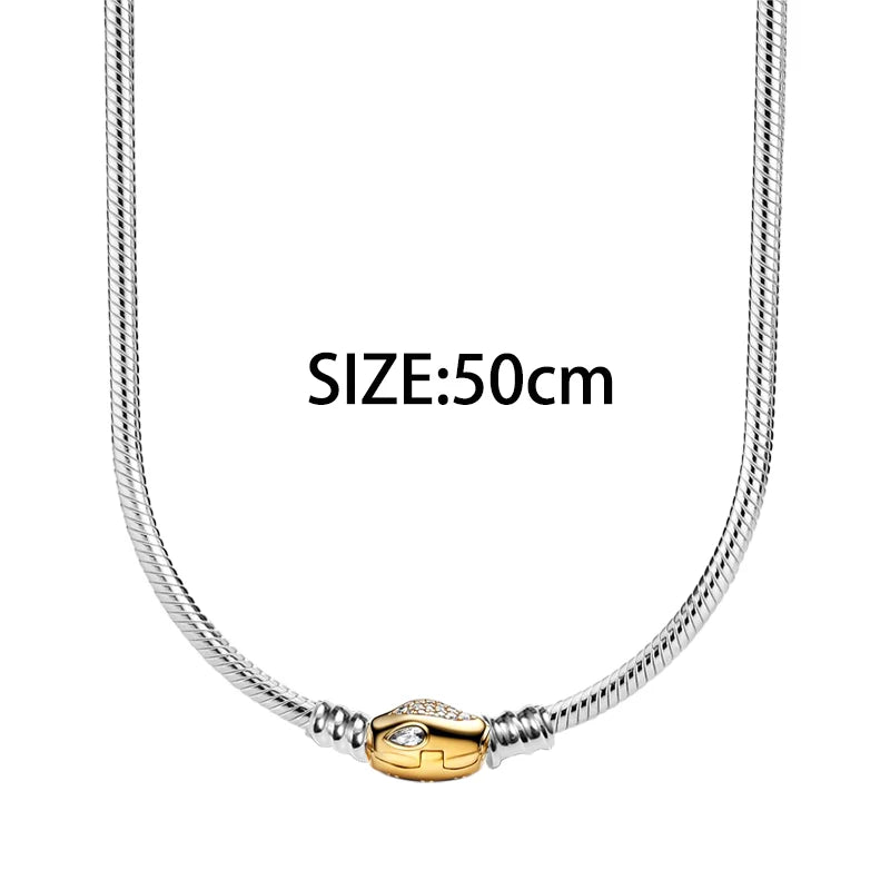 Colgante de plata 925 con forma de serpiente para San Valentín, ideal para pulseras originales de plata de ley 925 para mujer, regalo de joyería DIY.