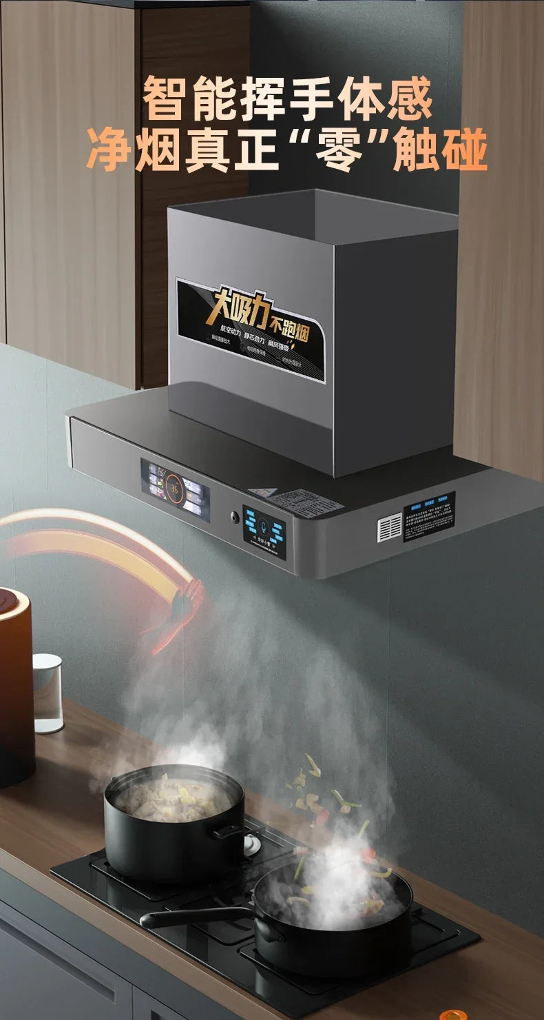 Campana extractora de cocina de 220 V, 600 mm, 700 mm, succión superior, tamaño pequeño, extractor de aire para cocina, electrodomésticos grandes, hogar, succión de 46 m³
