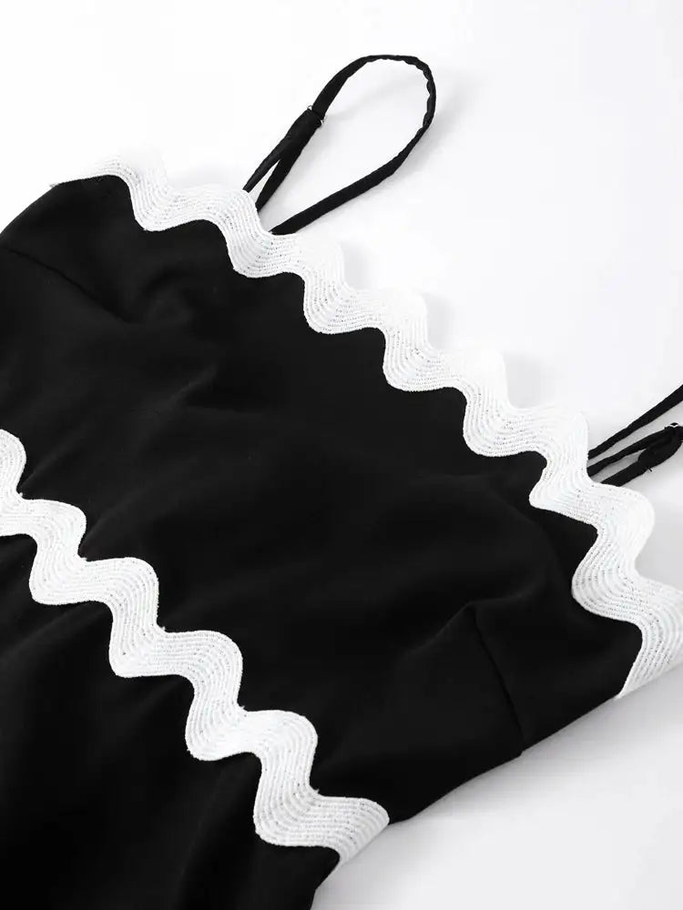 Striped Contrasting Colors Long Dress Women Spaghetti Strap High Waist Backless Party Evening Dresses Female Sleeveless Spring - Lootquake