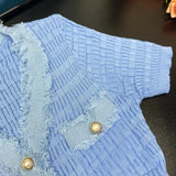 YuooMuoo 2025 New Arrival Women Knitted Long Dress Elegant V-neck Single-breasted Split Sweater Dress Office Lady Vestidos - Lootquake