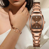 2024 Ladies Fashion Casual Quartz Watch Women Business Stainless Steel Strap Watch Women's Watch Clock Leisure Reloj Mujer - Lootquake