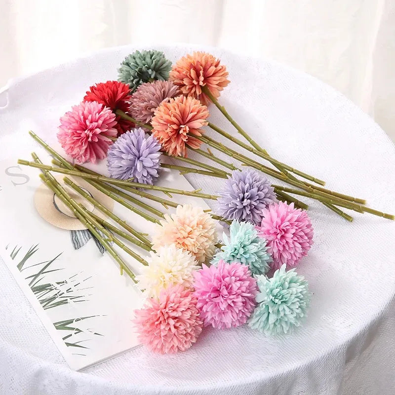 3/6Pc Hydrangea Artificial Flowers Bouquet Boho Home Bedroom Decor Wedding Decoration Craft Vases Flower Arrangement Accessories