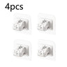2/4 piezas de abrazaderas autoadhesivas ajustables para barra de cortina, soporte de pared para barra de cortina, sin clavos, para colgar en la pared