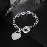 Fashion charm 925 Sterling Silver Bracelet for man woman Twisted rope chain fine jewelry Wedding party Christmas gift - Lootquake