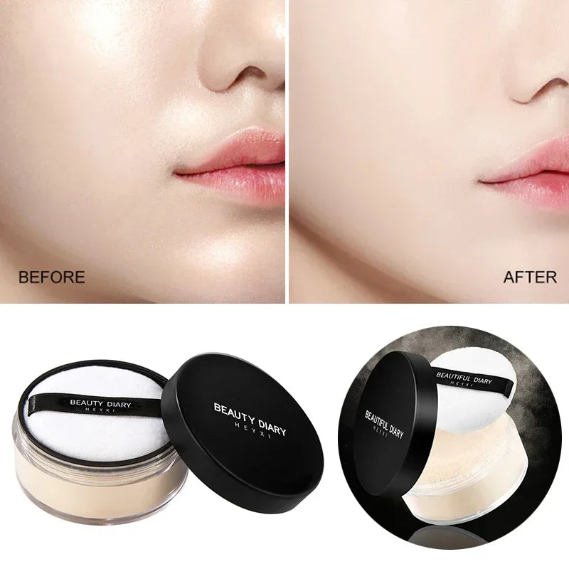 Polvos sueltos profesionales, control de aceite, antisudor, resistentes al agua, base mate, maquillaje de larga duración, translúcidos, polvos fijadores faciales.