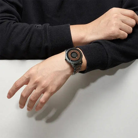 EUTOUR-Men's Solid Wood Magnetic Watch Luxury Sports Quartz Waterproof Watch Original Fashion Business Casual Watch - Lootquake