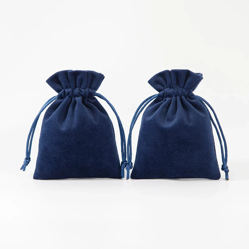 5pcs Bulk Wedding Engagement Display Velvet Bag Bracelet Earrings Gift Luxury Packaging Jewelery Pouches Travel Organizer Bags - Lootquake