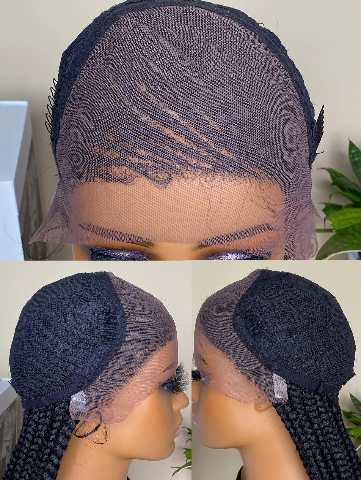 13x4 Lace Front Braided Wig | Synthetic Hair | Baby Hair | Black Women | Daily Use