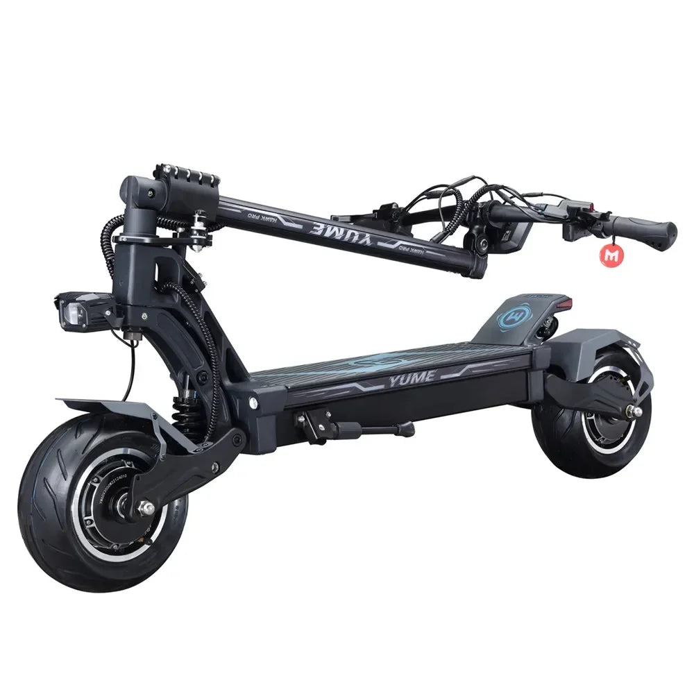 Trottinette électrique Yume Hawk Pro 6 000 W à double moteur, accélérateur au pouce, écran NFC, vitesse maximale : 85 km/h, batterie 60 V-30 AH, autonomie maximale : 100 km