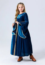 Halloween costume retro palace ball trumpet sleeves cosplay children's performance clothes European medieval costume complete