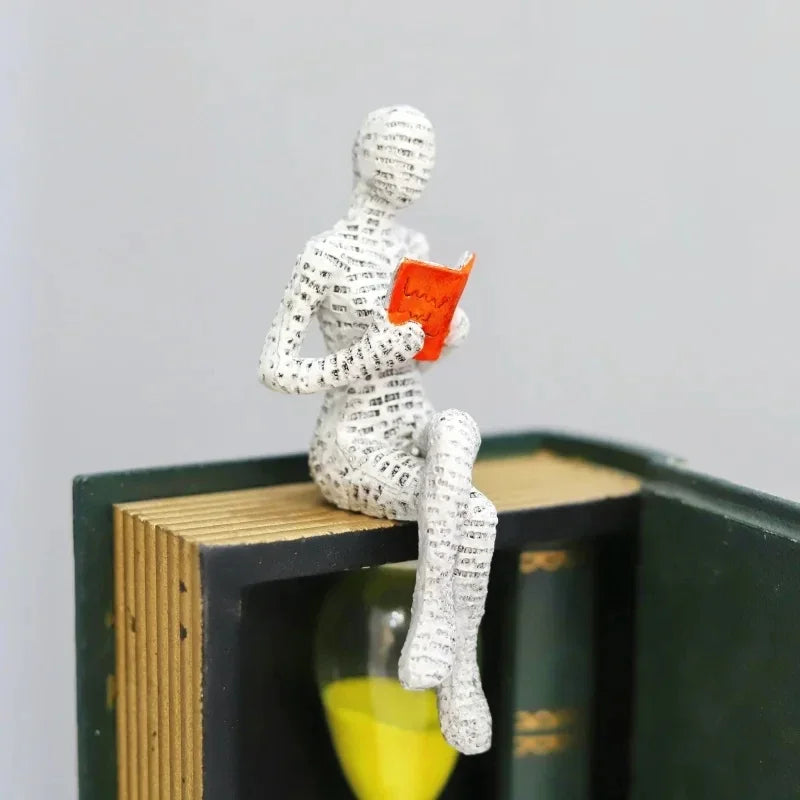 Estatua de pensadora creativa, mujer lectora artística, diseño moderno para el hogar, la oficina, estantería, mueble de TV, decoración y adorno de escritorio.