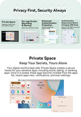 Tablettes Blackview MEGA 2 12 pouces 2K écran Widevine L1 24 Go (8 + 16) Android 15 256 Go 9000 mAh AI caméra principale Pad PC