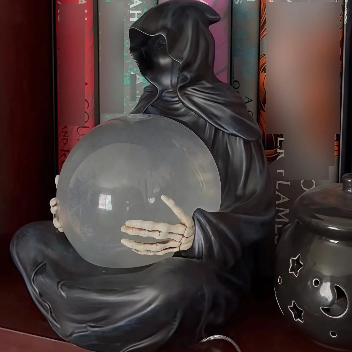 Halloween Death Water Ball Decoration Ornament Creative Home Office Desktop Decoration Halloween Theme Party Prop Festival Gift
